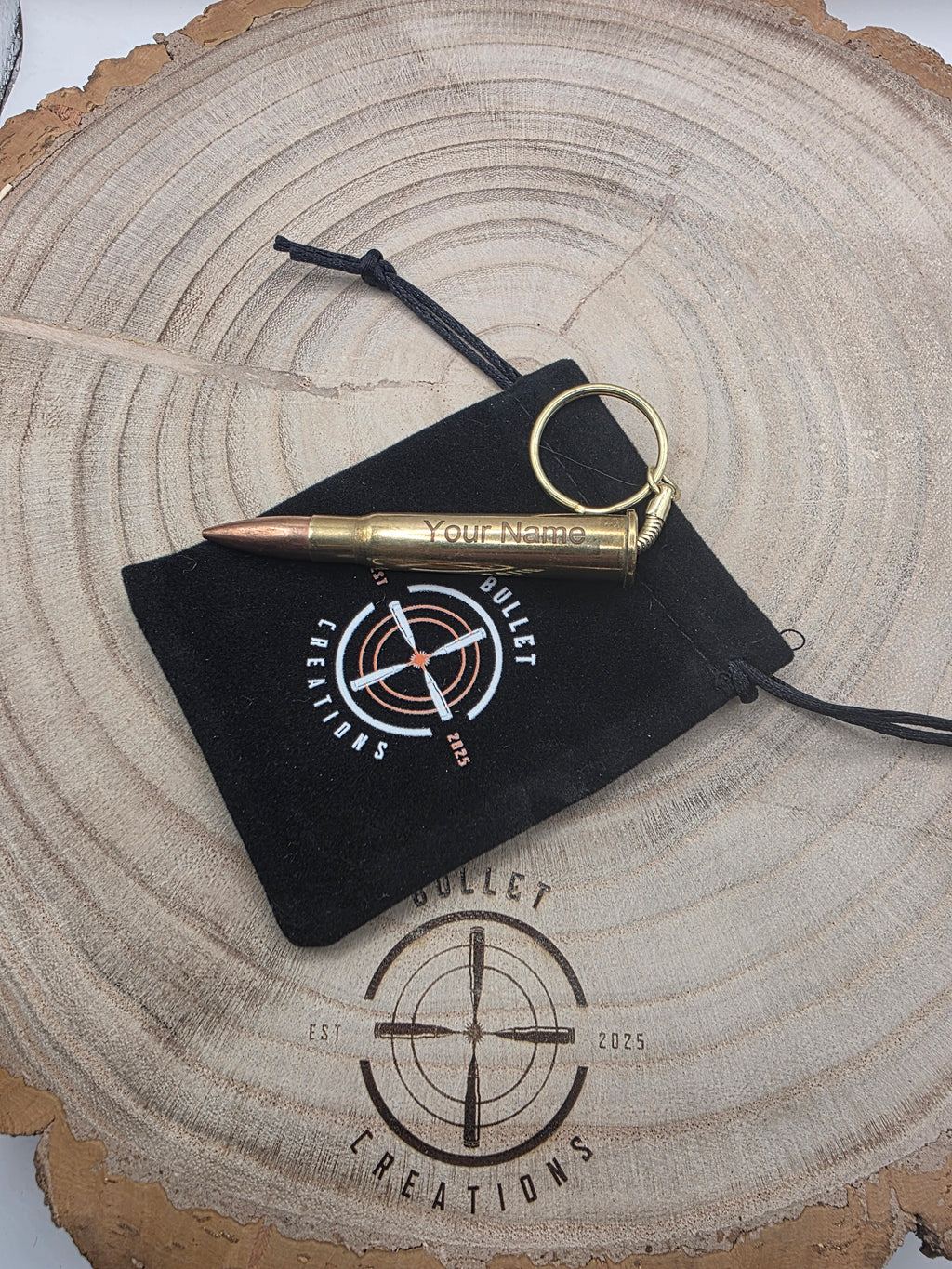 Personalised 303 British Real Bullet Keyring, Lee Enfield Bullet