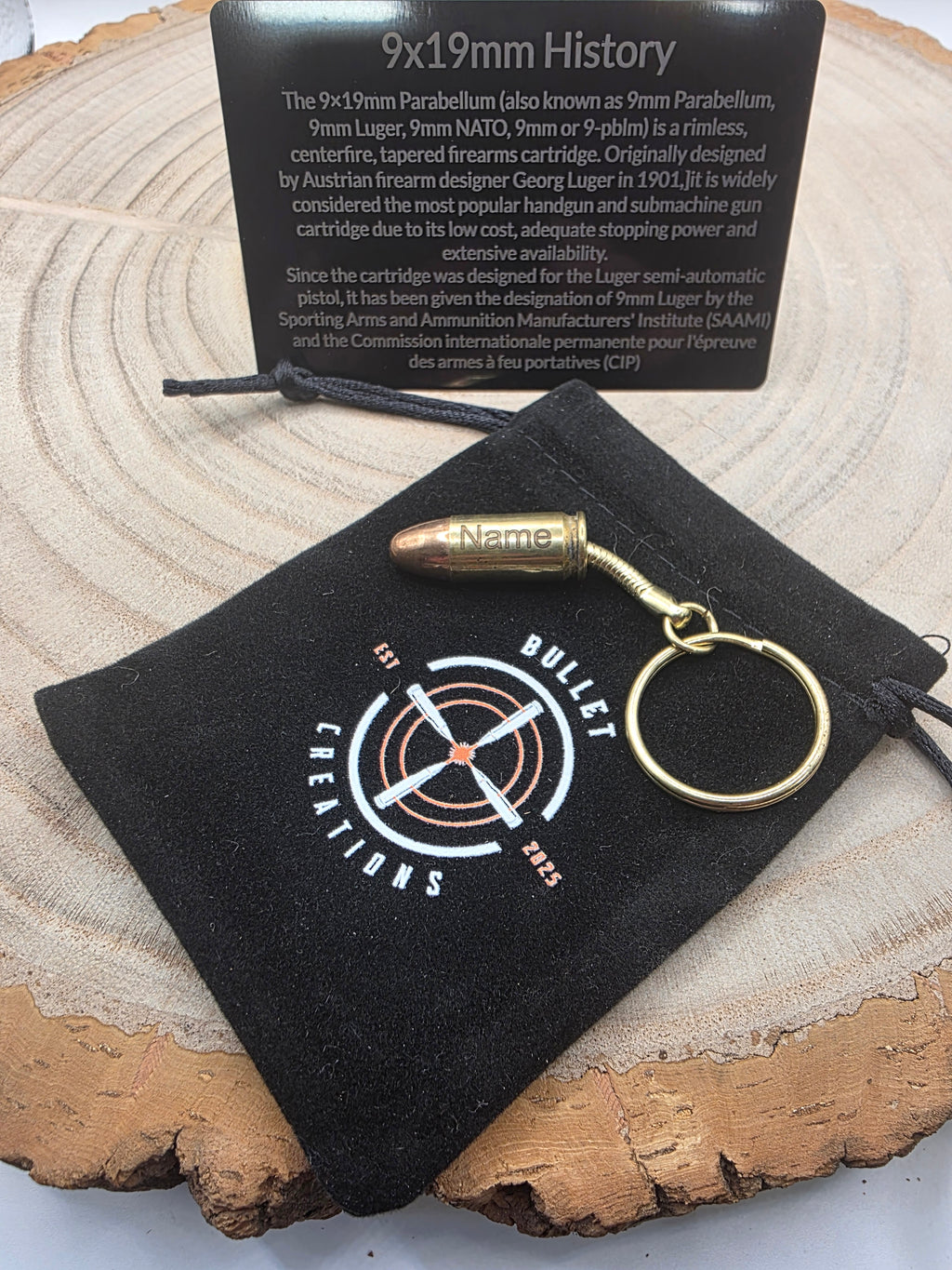 Personalised 9mm Bullet Keyring – A Unique Gift with a Touch of Personality!