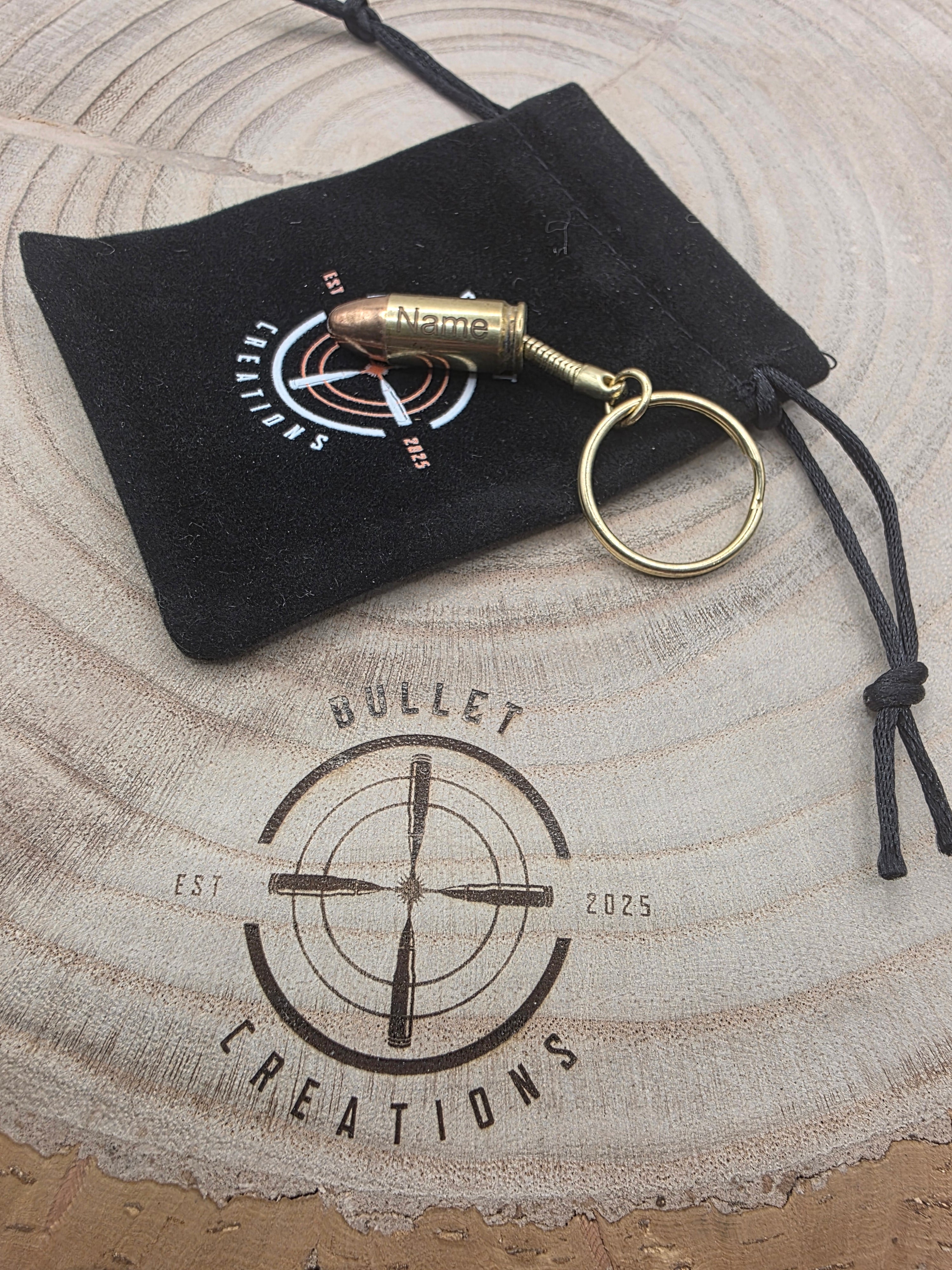 Personalised 9mm Bullet Keyring – A Unique Gift with a Touch of Personality!