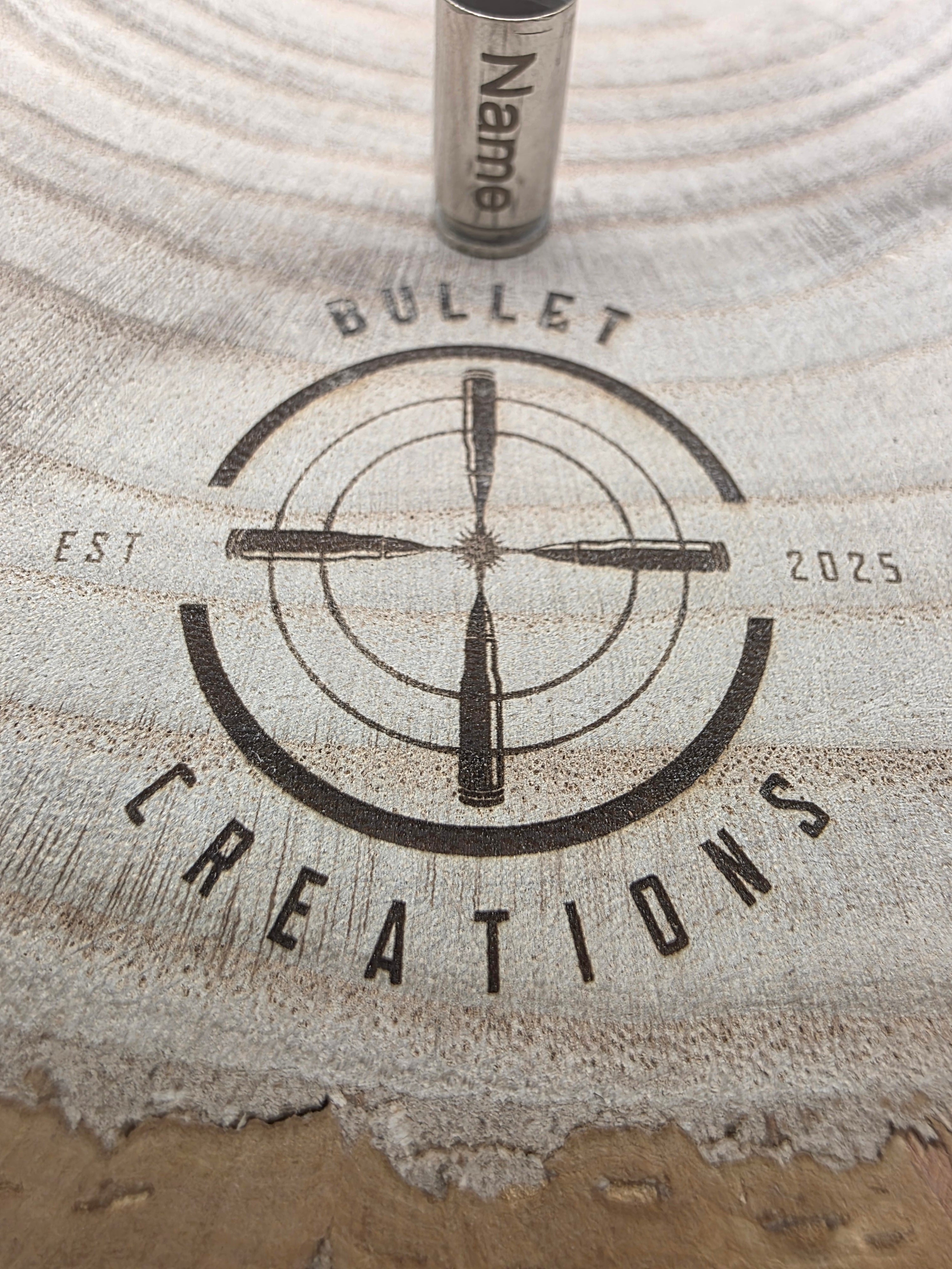 Personalised 9mm Bullet Keyring - Nickel Plated Treasure