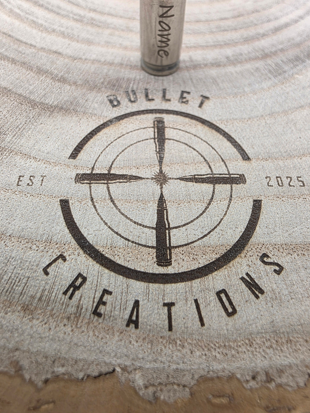 Personalised 9mm Bullet Keyring - Nickel Plated Treasure