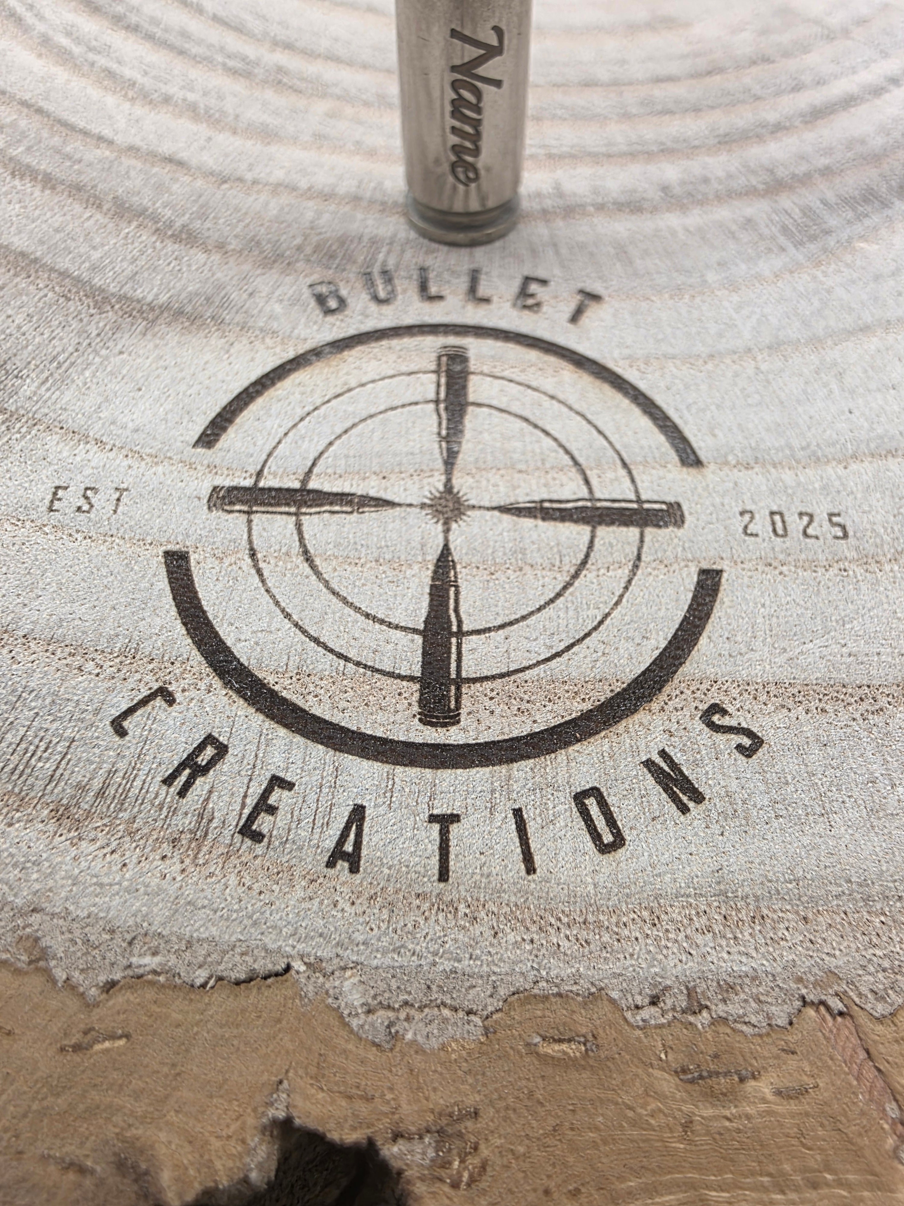 Personalised 9mm Bullet Keyring - Nickel Plated Treasure