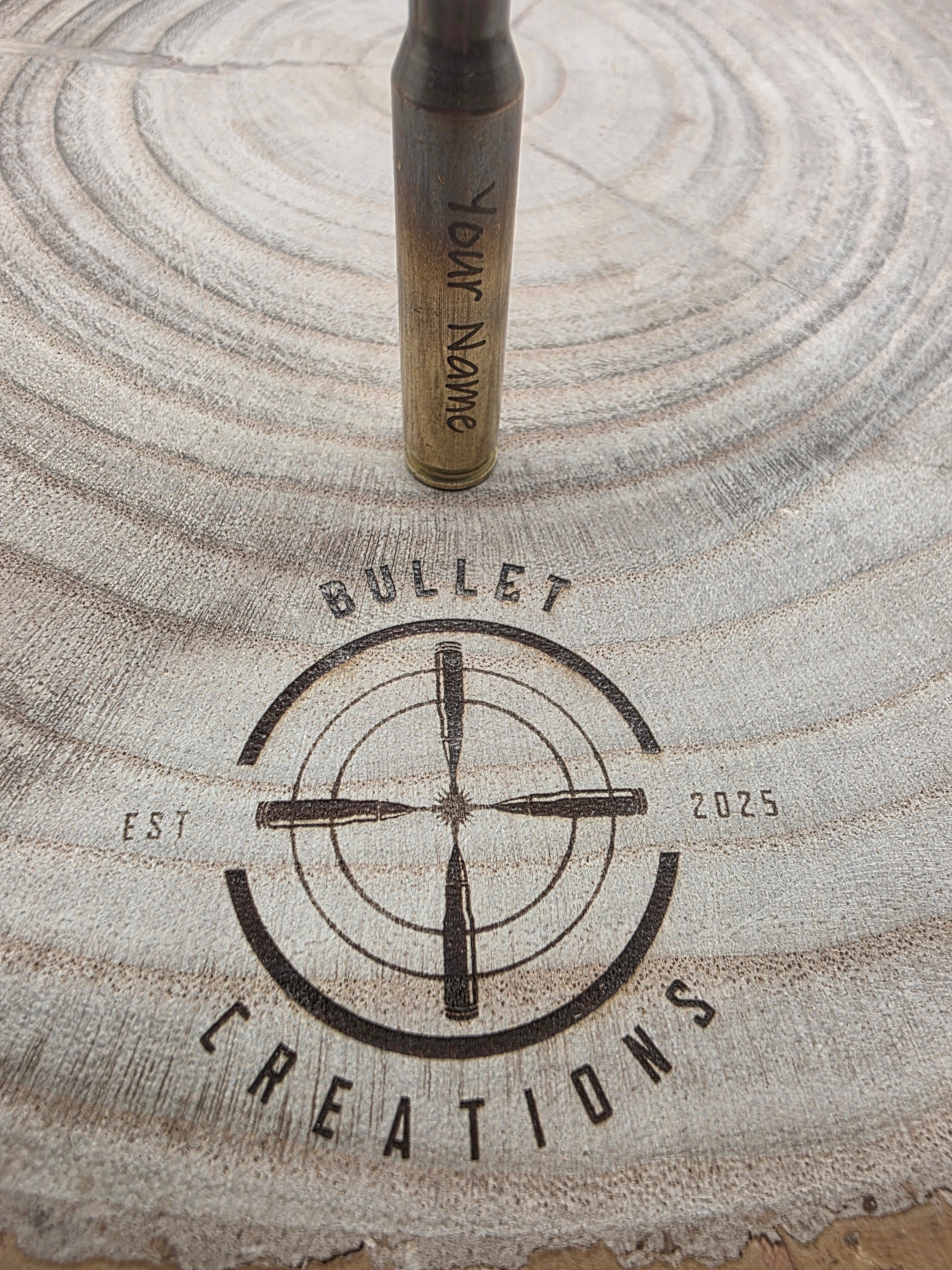 Personalised 556  223 Bullet Keyring Brass