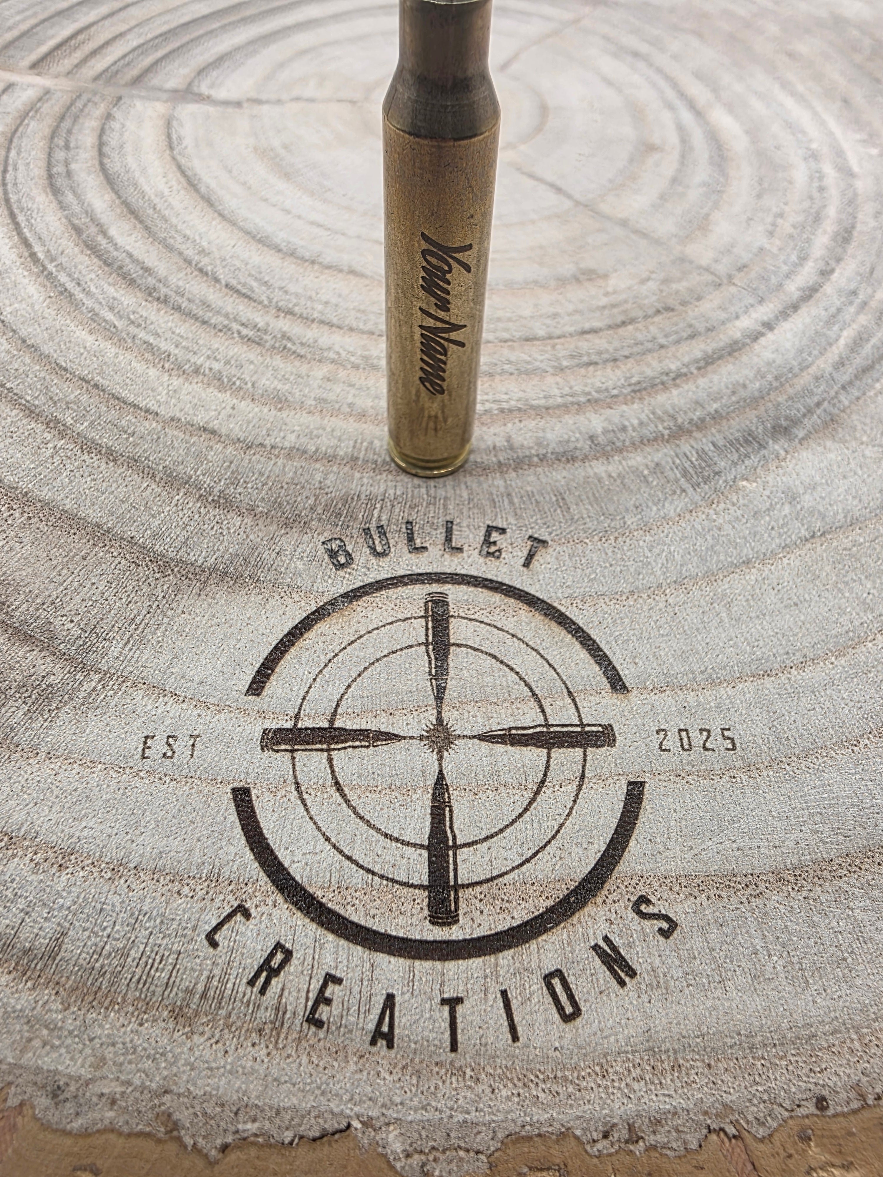 Personalised 556  223 Bullet Keyring Brass
