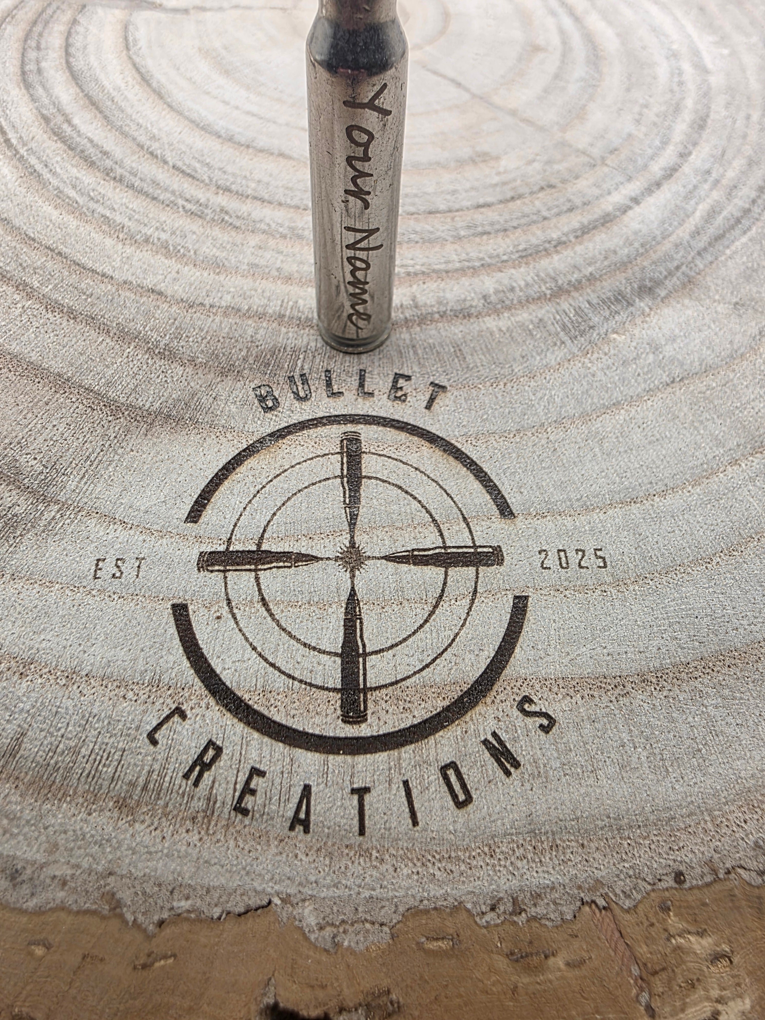 Personalised 5.56/223 Nickel Plated (Silver) Bullet Keyring - A Unique Keepsake!