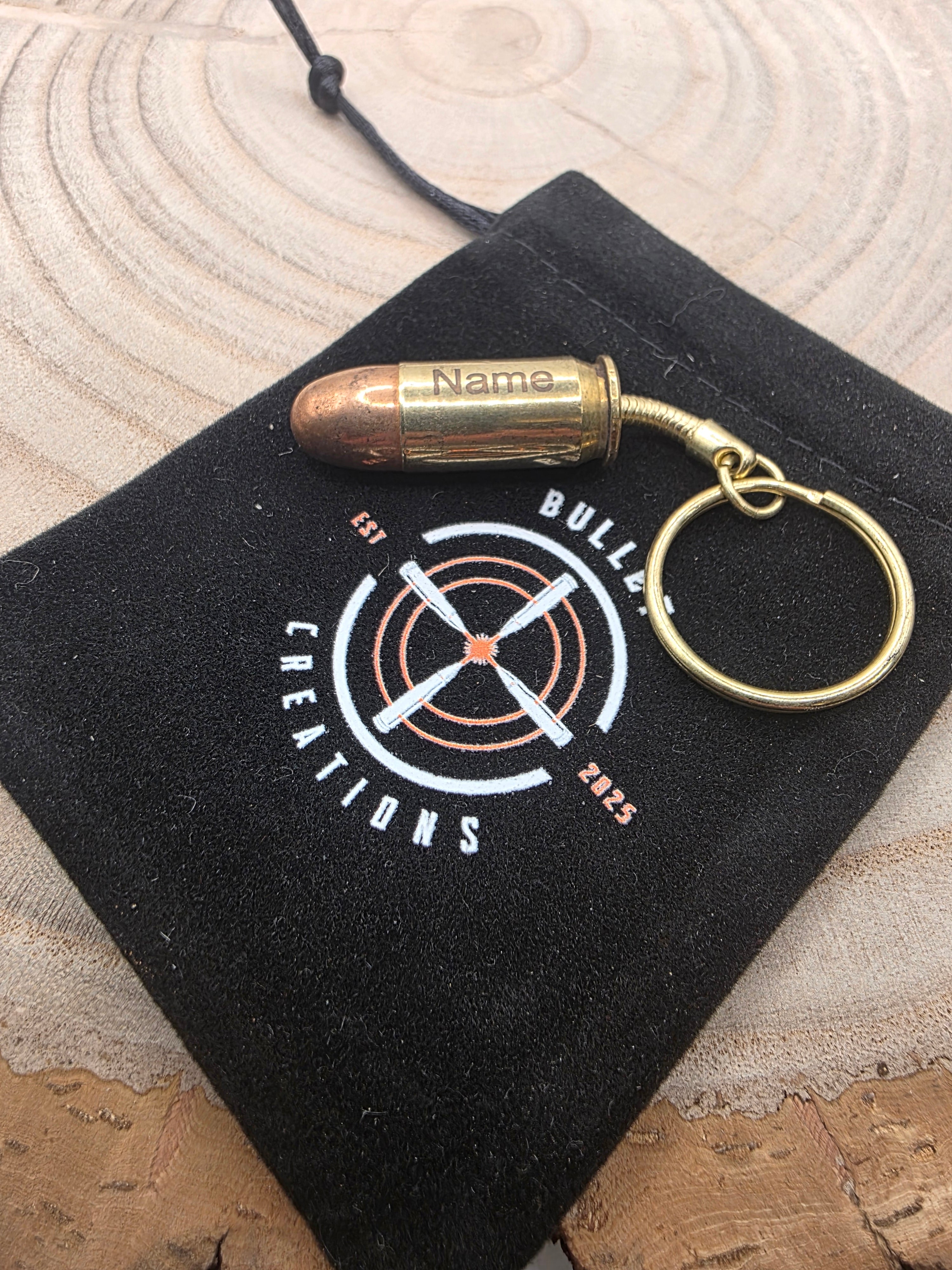 Personalised 45acp Bullet Keyring in Brass – A Unique Gift for Every Occasion!