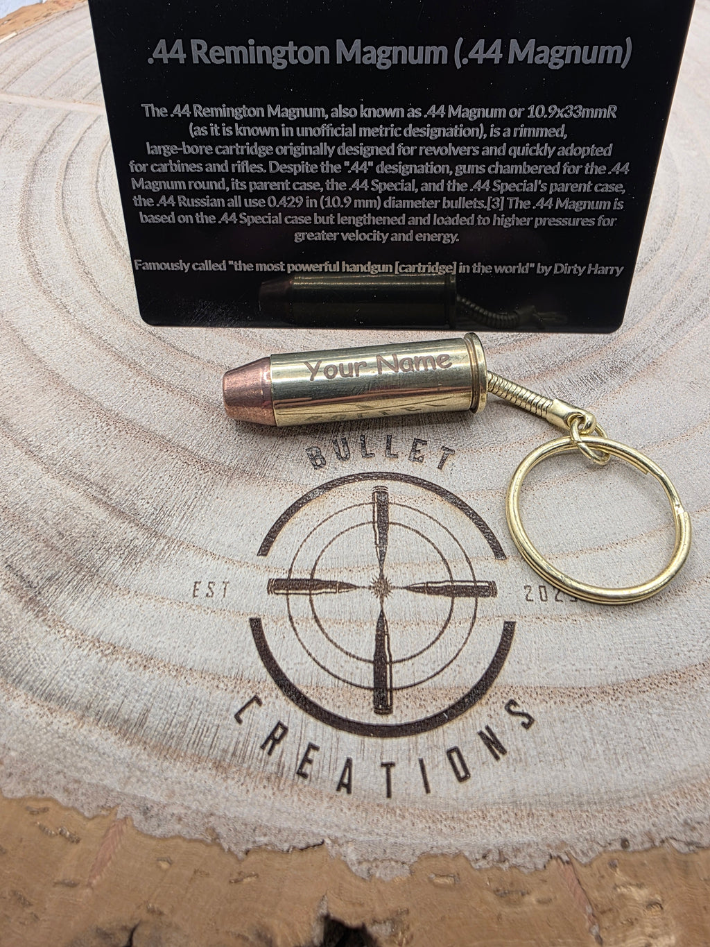 Personalised 44 Magnum Bullet Keyring – A Unique Gift for Every Occasion!