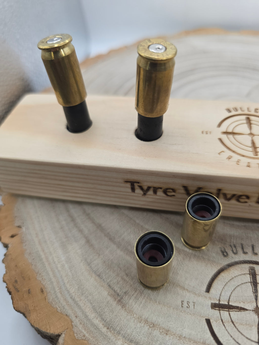 Upcycled Bullet Case Tyre Valve Caps – Add a Unique Touch to Your Ride! (Choice of caliber)