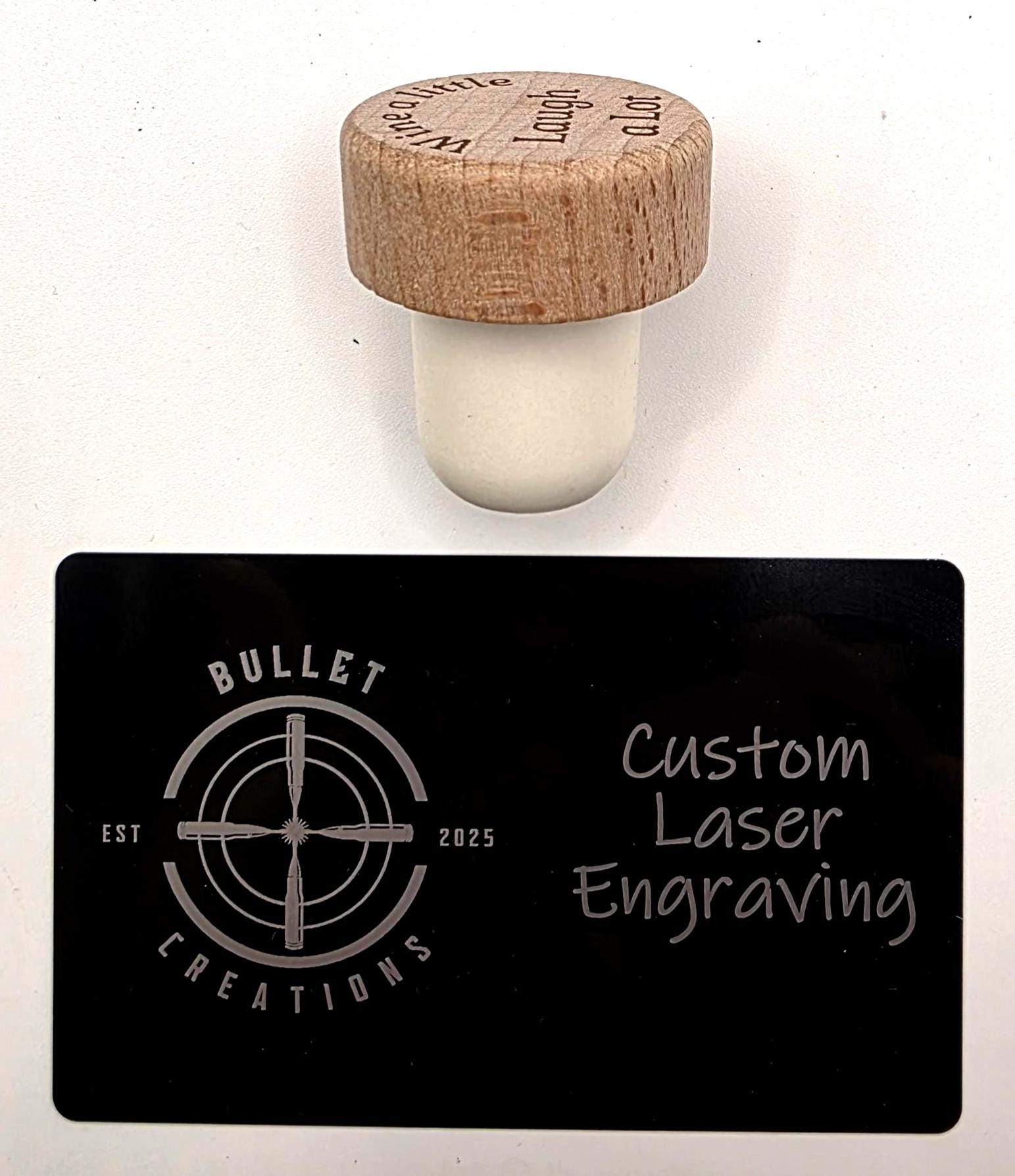 Wine bottle stoppers with message