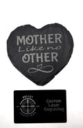 Heart shape Mothers Day slate coasters