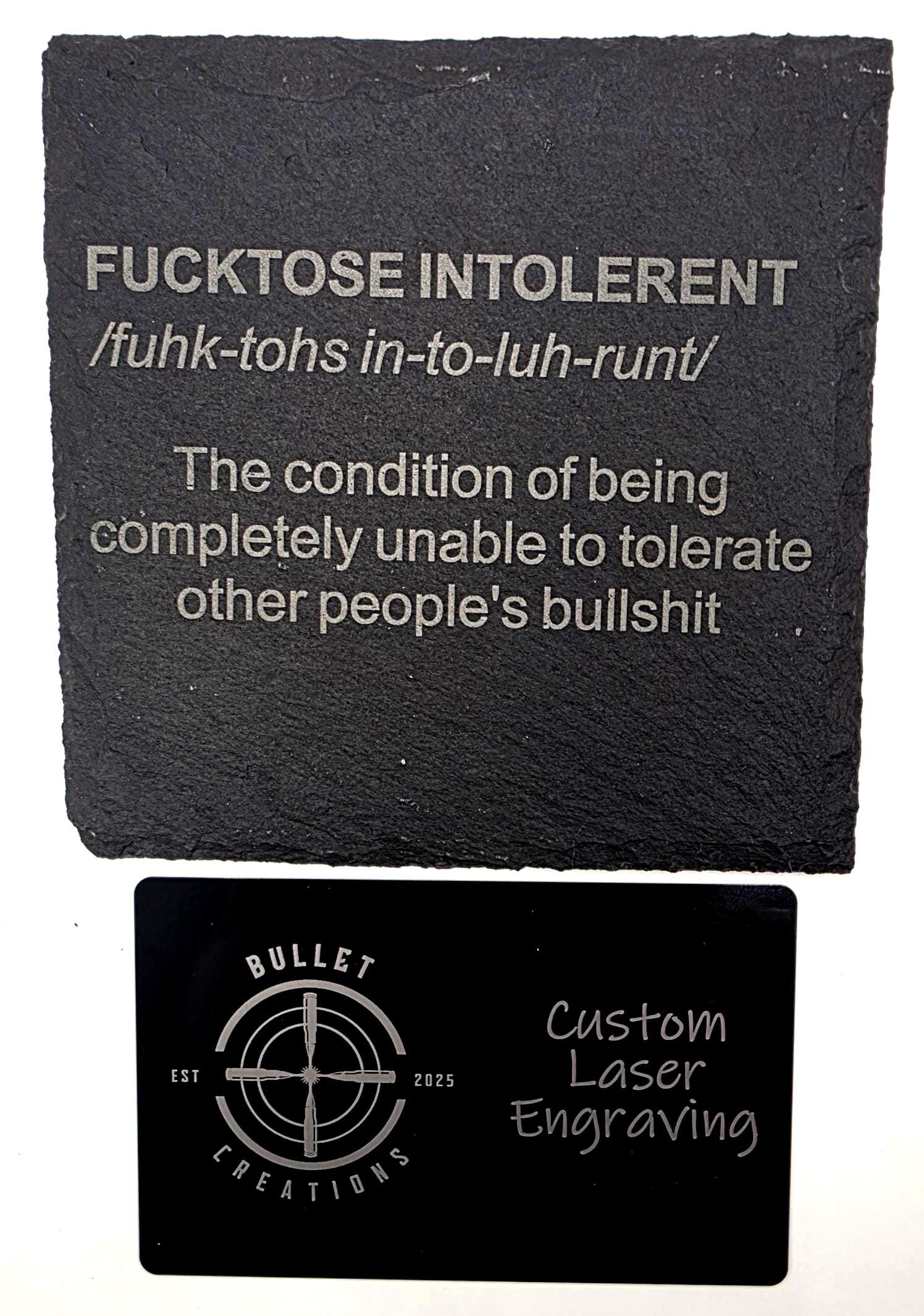 Word of the Day slate coasters