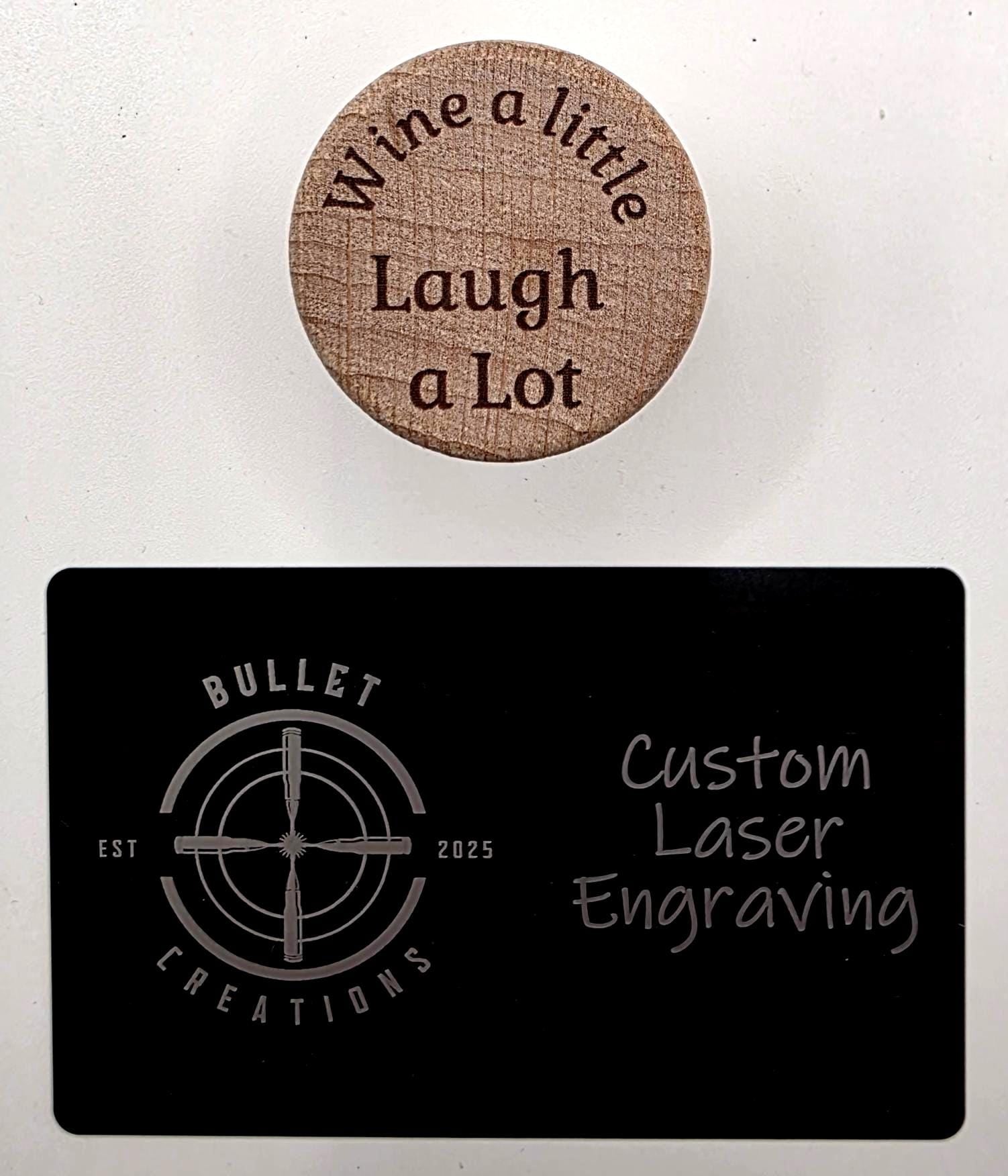 Wine bottle stoppers with message