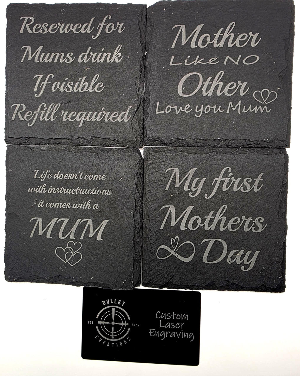 Mothers Day slate coasters