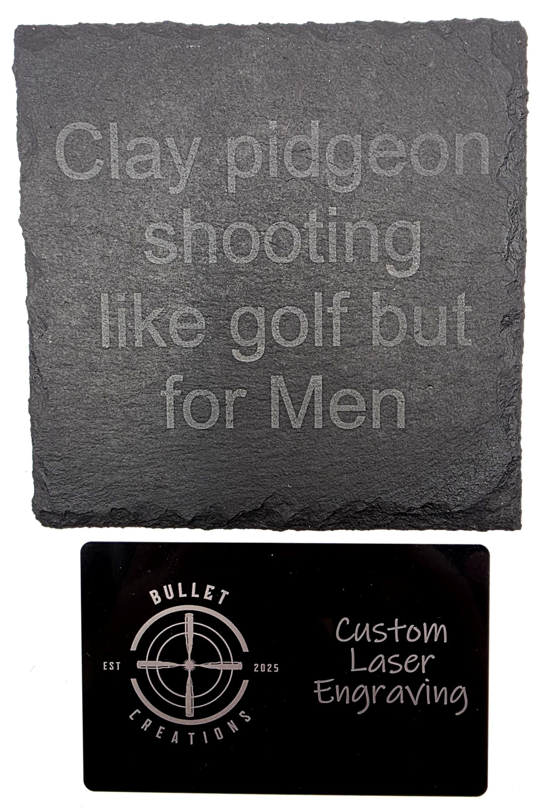 Shooting sports slate coasters