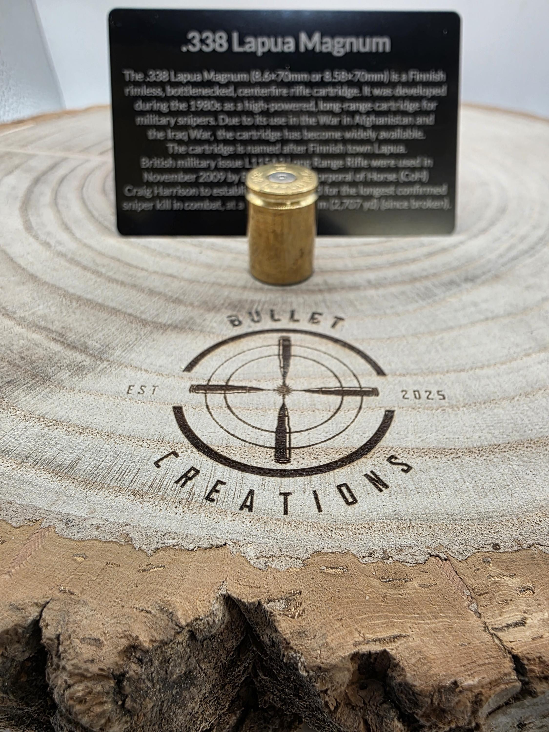 Upcycled Bullet Case Fridge Magnets - .338 Lapua Magnum fired case